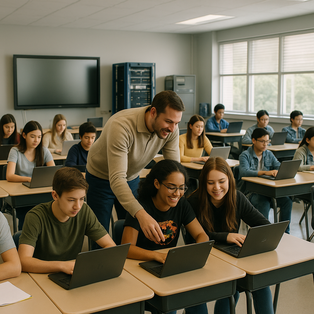 Classroom with students and teacher